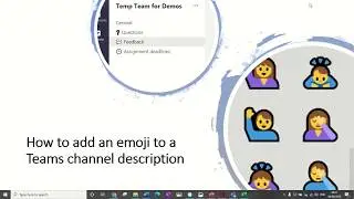 How to add an emoji to your Teams Channel