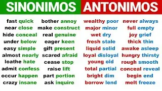 👉✨ LECCION DE INGLES: 100 Antónimos - 100 Sinónimos 📚 | Domina el Inglés ✅🧠