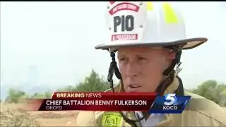 Firefighters battle raging wildfire in south Oklahoma City