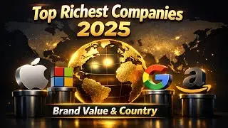 2025&rsquo;s Top Richest Companies Revealed! 🌍 Brand Value & Country Explained in 3D