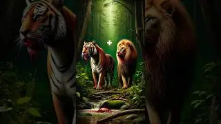 Lion + Tiger = Legendary Hybrid!🦁 🐅You Have To See This! #shorts #hybridanimals #fusion #animals