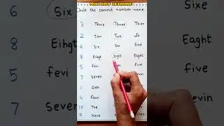 find the correct number names #shortvideo #kidslearning #numbersname