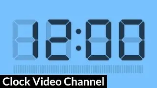 Digital Watch Clock 24 Hour Blue Back #2