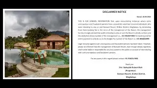 BAMAERI RESORT - DISCLAIMER NOTICE