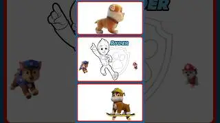 Ryder Paw Patrol Drawing Easy 🐶 Drawing Paw Patrol Mighty Pups 🎵