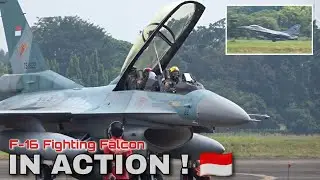 Fighter Jet F-16 Fighting Falcon Indonesia Air Force (TNI AU) in Action (Must See)