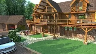 Log House Sketchup Speedbuild Part 1