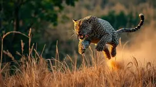 Indian leopard 🐆 attack surprisedly for his food 🍖| Into Wild Earth 🌎