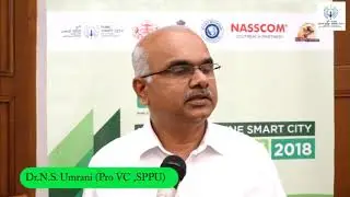 Dr. N.S. Umrani(Pro VC) speaking at the opening ceremony of NITI Aayog - Pune Smart City Hackathon