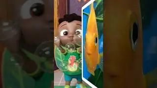 REAL Animal Pretend Play! 🐟 🫧Blow Bubbles like a FISH! #cocomelon #shorts