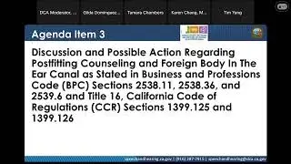 Speech-Language Pathology Hearing Aid Dispensing Committee  May 15, 2025