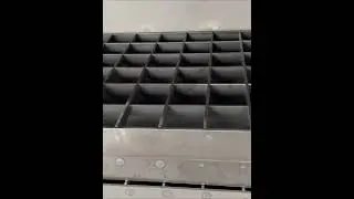 Press locked metal grating,waiting to hot dip galvanize.