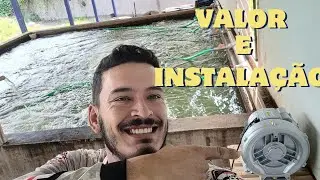 INSTALANDO O SOPRADOR RADIAL NO TANQUE DE ALVENARIA, VALORES PARA DEIXA TUDO PRONTO