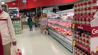 Walking during 4th Covid19 lockdown in Coles at Footscray Plaza Shopping Centre
