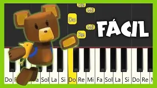 Super Bear Adventure - Bear Village - EASY PIANO TUTORIAL