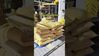 Robot  bag palletizer. #machine #industrial #factory  #robot