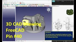 Pin #40 FreeCAD 3D Drawing #freecad #freecadtutorial #tech #techasmr #technology #asmr #asmrvideo