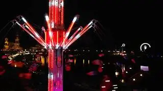 Theme Park Ride - Royalty Free Stock Footage