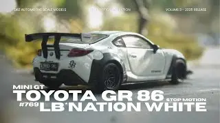 MINI GT Toyota GR 86 LB★Nation White Stop Motion by #DRZWRKZ