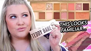 TOO FACED TEDDY BARE PALETTE REVIEW 🧸  SWATCHES, 2 LOOKS, + COMPARISONS!