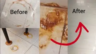 How to clean rust strain /  how to remove tiles floor strain / tips / hacks / tips and tricks