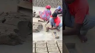 Bricks Made By Handy #iteam #brick #clay #muddy #making #construction #muddy