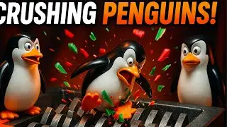 Crushing Madagascar Penguins Toys in a Powerful Shredder 🔥 | Satisfying Toy Destruction&rdquo;