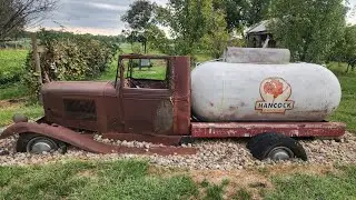 1930's Chevy Gas Truck Yard Art -- Propane Tank Transformation