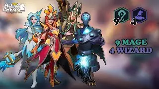 NEW FORMED FOR BUILDS 9 MAGE 4 WIZARD !!! FLAME WIZARD AND SANDBOUND AEGIS !!!- Auto Chess Mobile