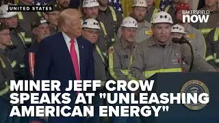 Miner Jeff Crow speaks at President Trump's 