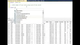 sql query count number of rows using select COUNT | total number of rows | #sqlqueries  #database