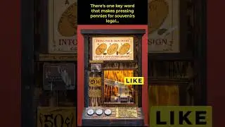 Why Penny Press Souvenirs AREN'T Illegal  |  Random Facts #shorts #pennypress #souvenir