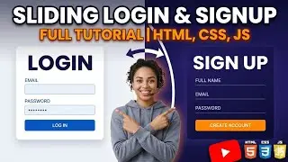 Responsive Login & Signup Sliding Page | HTML CSS JavaScript🔥