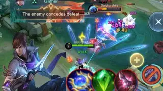 Enemy Surrender at 11 Minutes 😱| Gusion 12 Kills Pure Domination # mobilelegends #mlbb #gusion