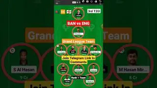 BAN vs ENG Dream11 Prediction |  BAN vs ENG Dream11 Team | Bangladesh vs England Dream11 Team Today