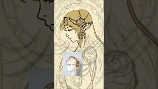 re-designing Link and Zelda art nouveau style ✨️ #zelda #artist #legendofzelda #linkzelda
