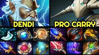 DENDI Blink Dagger Zeus Hard Game vs SUPERMAN Build Sven 7.27 Dota 2