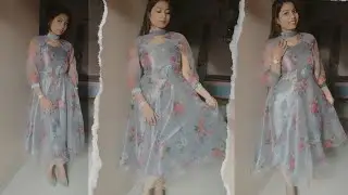 how to make collar sleeve/ organza fabric से सुंदर ड्रेस बनाना सीखें स्टेप बाई स्टेप