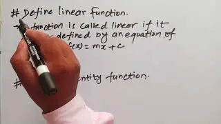 What is Linear Function?What is Identity Function? #maths #mathematics 