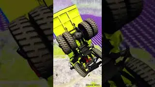 Truck vs Giant Lava Pit 😱 BeamNG drive #54 #beamng #beamngdrive #usa #brasil #viral #short #shorts