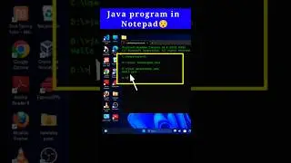How to write java program in Notepad || java coding #shorts #java #javacoding #programming#notepad