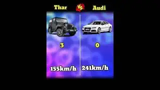 Thar vs Audi ❓#comparison #thar #audi #shorts