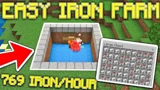 How to make easiest iron farm in minecraft 😁| (Very easy iron farm)
