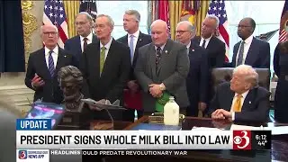 Trump signs law returning whole milk to school lunches