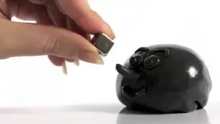 Magnet X-treme magnetic putty swallows and reacts to a strong magnet