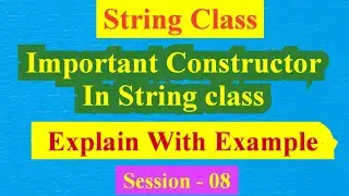 Important Constructor In String Class | Explain with Example | #stringinjava | @Javamindtechie