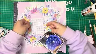 Fussy cut floral swirl layout