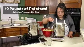 Cooking 10 Pounds of Potatoes on a Portable Burner | Sunavo Induction Burner vs Hotplate Review