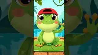 ​The Frog with the Cap! 🧢 Fun Dance Song for Kids 🎶 #Shorts  | Jungle ABC
