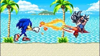 Sonic vs Goku sprite animations 
